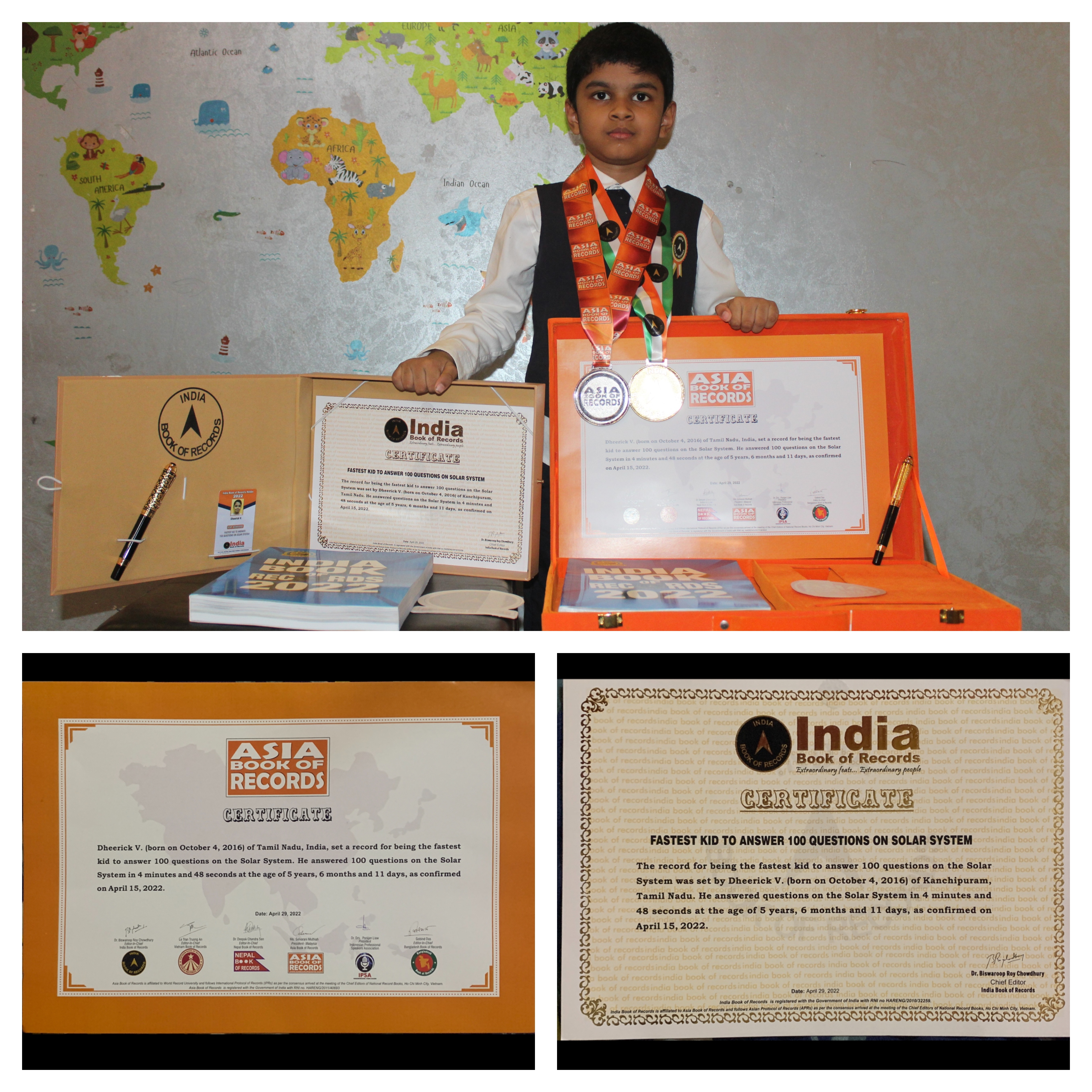 DHEERICK V  - INDIA BOOK OF RECORDS and the ASIA BOOK OF RECORDS