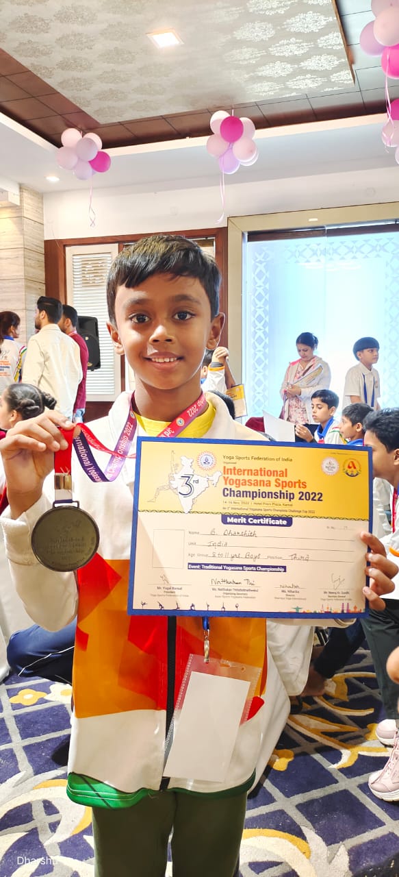 Dharshith B - International yogasana Sports Championship 2022