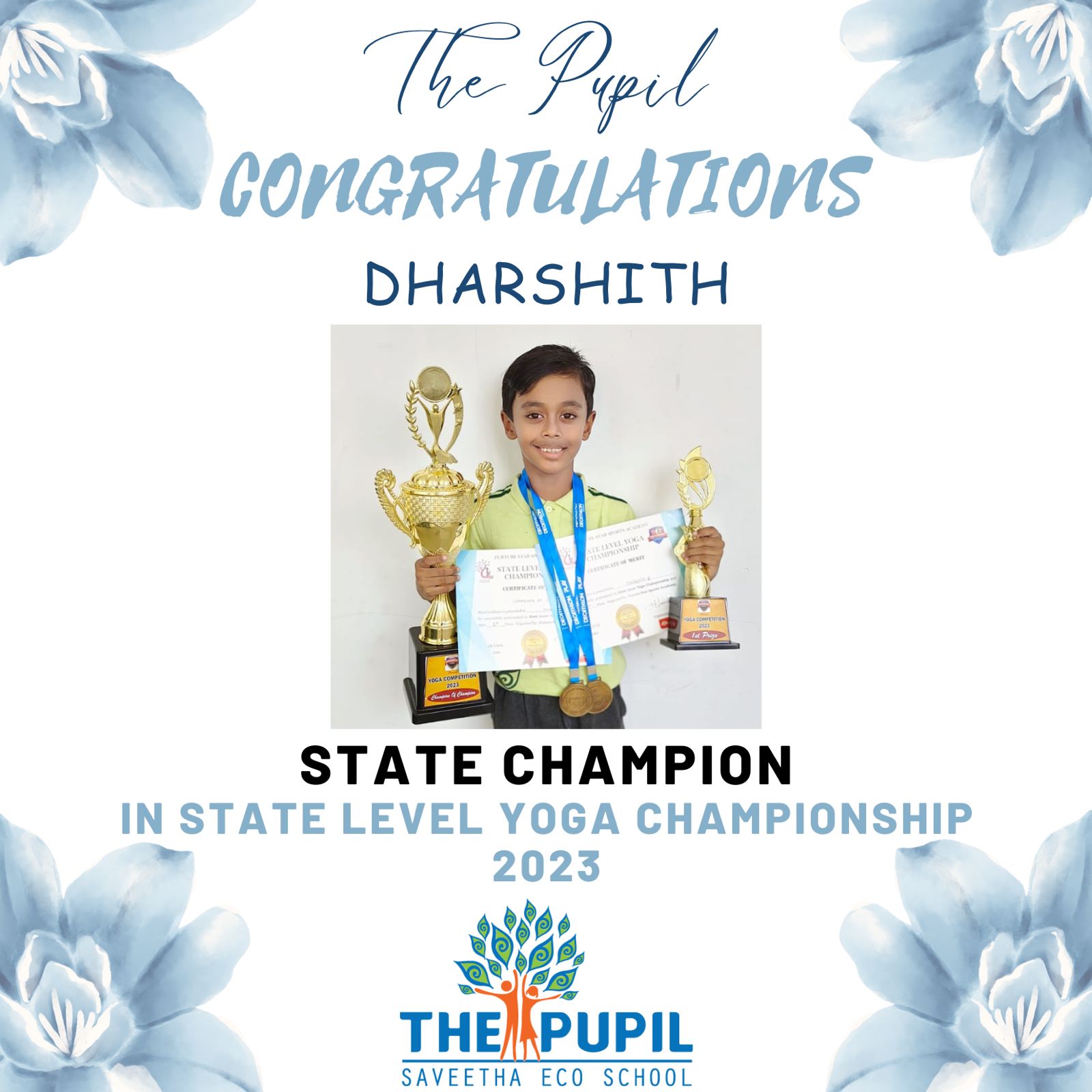 Dharshith  - State Champion
